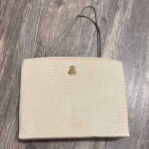 Chic Cream Textured Shoulder Bag